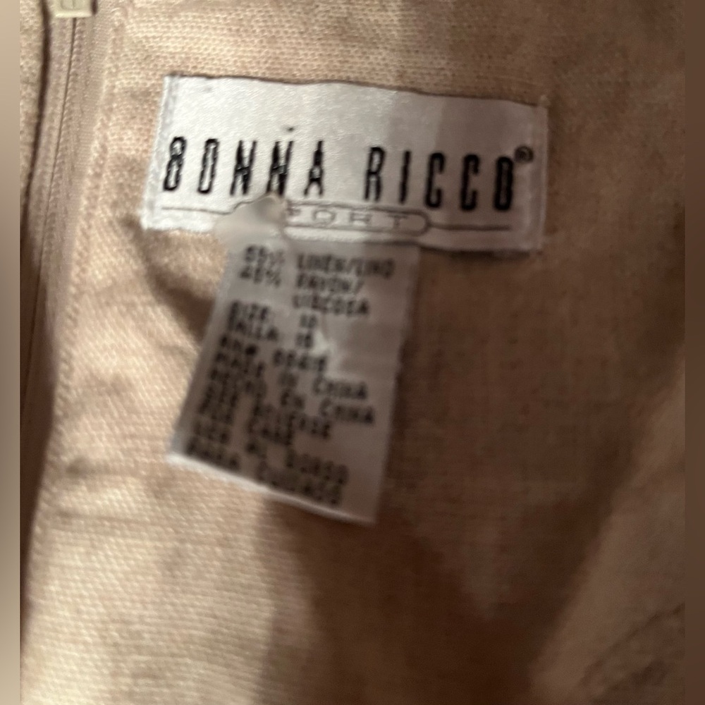 Donna Ricco - Beige Linen Dress - Picture 5 of 6